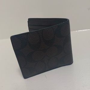Coach Coin Wallet in Signature Canvas
